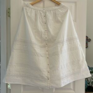 Vineyard Vines White Cotton Skirt With Elastic Waist Size Large